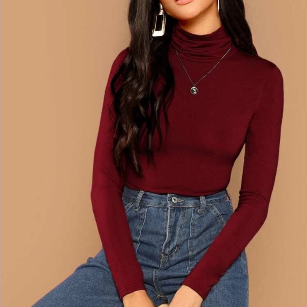 Long Sleeve Turtle Neck Top
